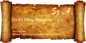 Szőllősy Amadea névjegykártya