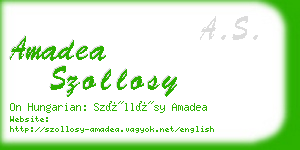 amadea szollosy business card